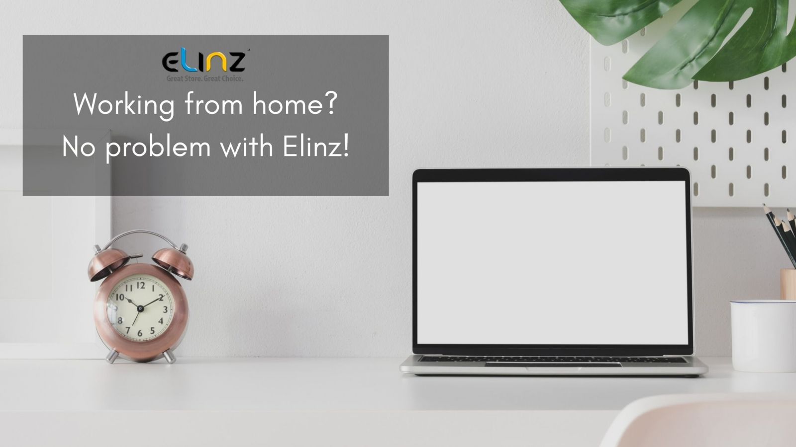 working from home, no problem elinz blog banner